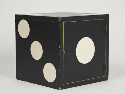 Tetsumi Kudo , Your Portrait – R (exterior), 1965 – 1966, Wood, paint, plastic, cotton 
29.8 x 29.8 x 29.8 cm / 11 3/4 x 11 3/4 x 11 3/4 in. Photo: Jessica Eckert © Estate of Tetsumi Kudo, ADAGP, Paris, ARS, New York and DACS, London 2015, Hiroko Kudo. Courtesy Hauser & Wirth and Andrea Rosen Gallery

