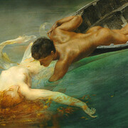 Giulio Aristide Sartorio, La sirena (Abisso verde) (dettaglio), 1893. Cortesia della Fondazione Magnani-Rocca