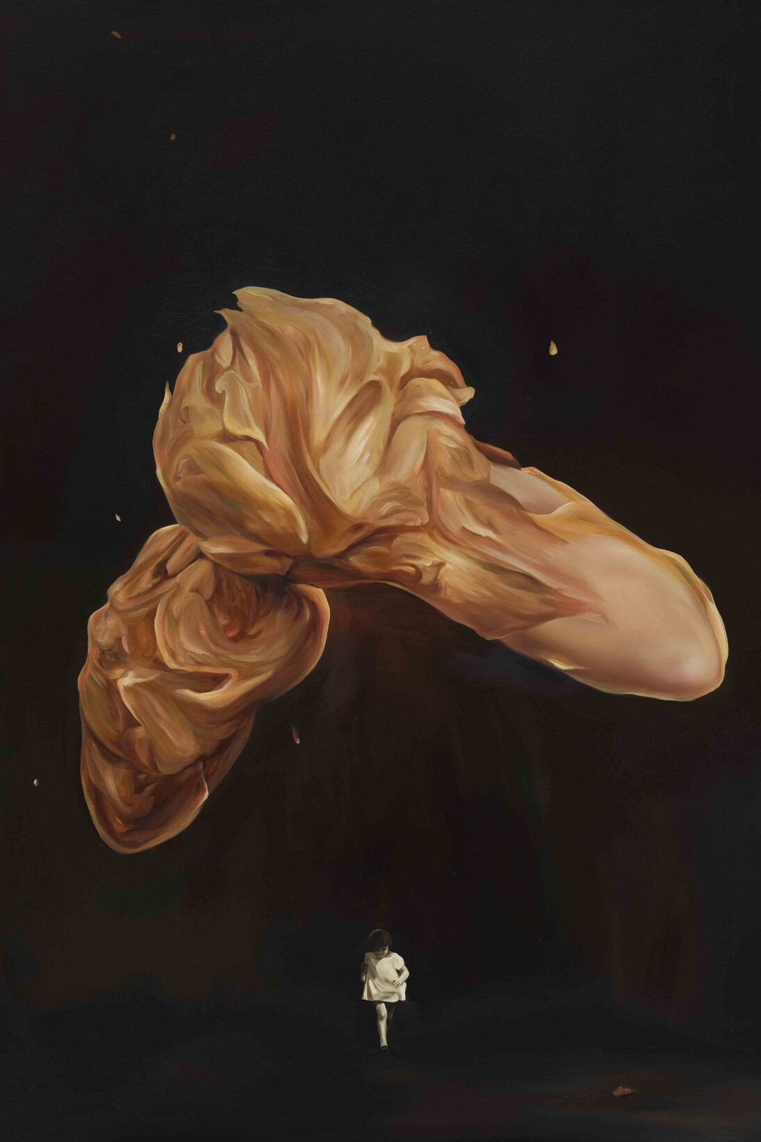 Brown night, 2015, Huile sur toile/oil on canvas, 140 x 100 cm