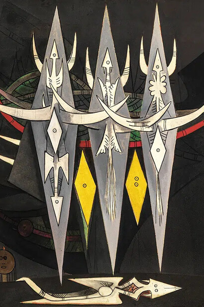 Wifredo Lam, Umbral (Seuil), 1950. Courtoisie du Centre Pompidou
