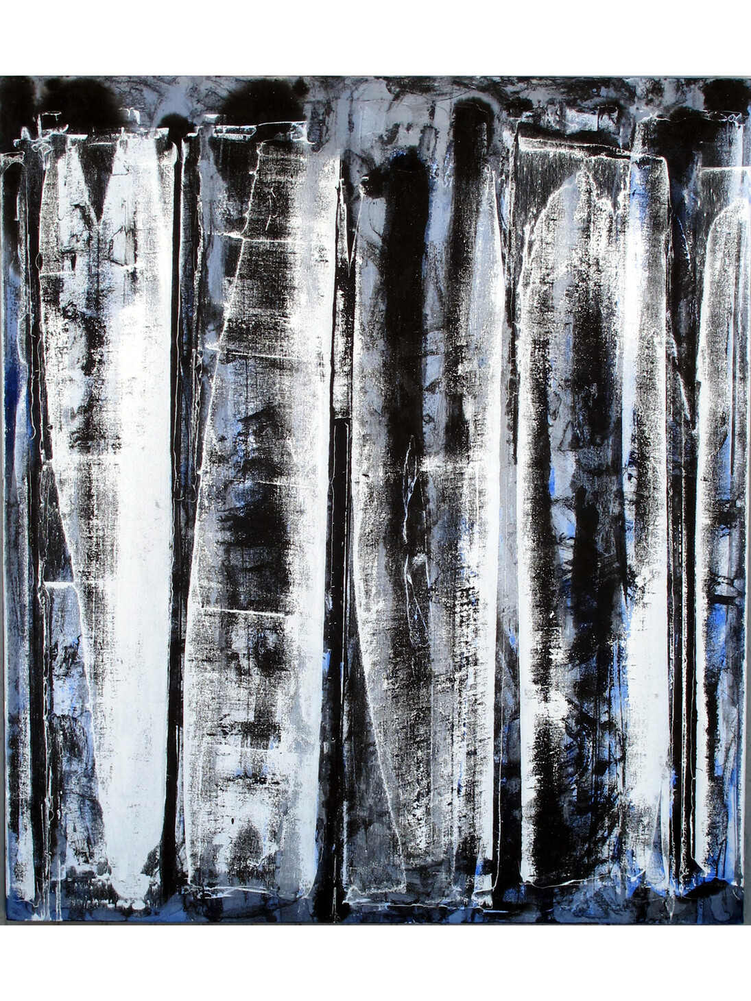 Jorge Enrique, The Wall, Howl series, mixed media on canvas 60x60 in