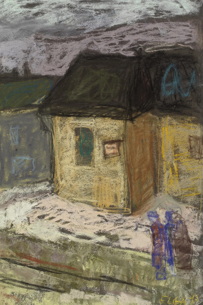 Elga Sesemann, Street view (detail), 1947. Courtesy of Ateneum