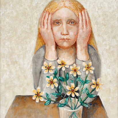Evelyn Williams, Girl With Flowers