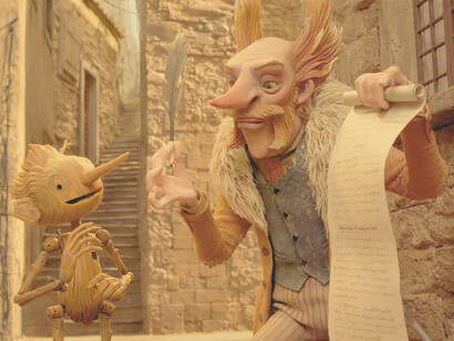 Imagen de la película animada 'Pinocho' (2022) dirigida por Guillermo del Toro y Mark Gustafson