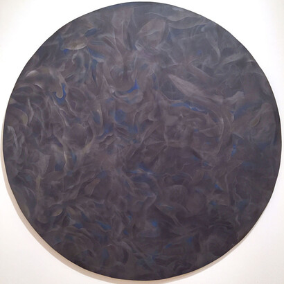 Robyn Ellenbogen, Lush Life, 2015, Mixed Metalpoint on Panel ø 86 cm