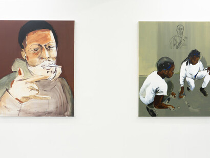 Lassana Sarre, L'enfant aux cerises, vue d'exposition. Avec l'aimable autorisation de la Galerie Polaris