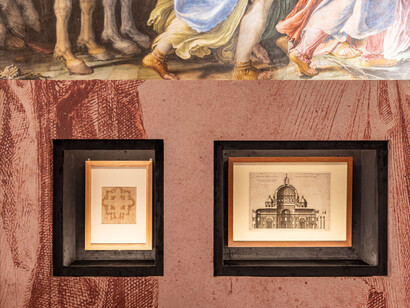 Varios artistas, Miguel Ángel y el poder, vista de exhibición. Cortesía del Palacio Vecchio