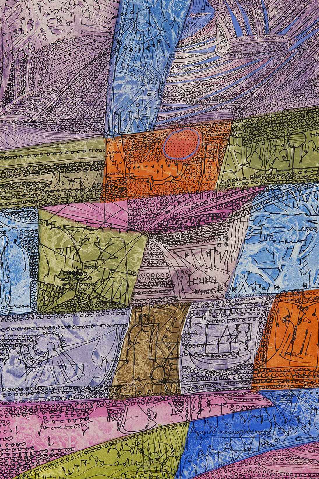 Sonja Sekula, The Voyage, 1956, ink and watercolor on paper, 12 1/2 x 9 1/2 inches (31.8 x 24.1 cm). Courtesy of Peter Blum Gallery, New York
 