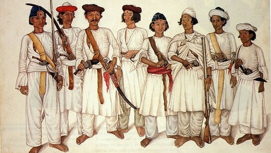 the Gurkhas soldiers, from Nepal