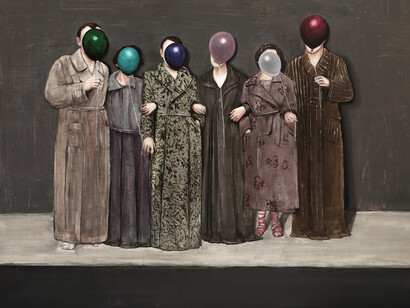 Song Yige, Dance Party, 2015, oil on canvas, 203 x 180 cm, courtesy of the artist and Marlborough Fine Art, London