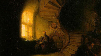 «El filósofo en meditación» (1632), Rembrandt