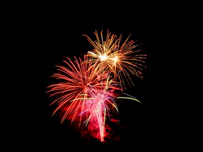 Fogos de artifício em ano novo