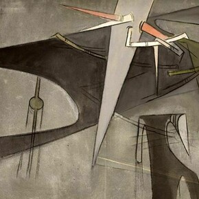 Wifredo Lam, (1902-1982), Idoli, signed and dated 1955 lower right, oil on canvas, 31 x 40 in. 78.7 x 101.6 cm