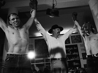 Joseph Beuys, Boxkampf für die direkte, Demokratie at documenta V, 1972, Copyright Hans Albrecht Lusznat, 2017 . Courtesy of Waddington Custot