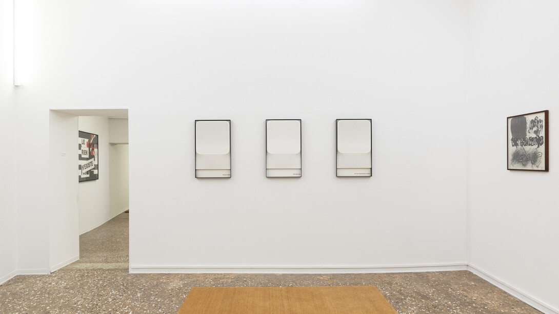 Fabio Mauri, L’esperimento del tempo, vista della mostra. Cortesia di Galleria Michela Rizzo