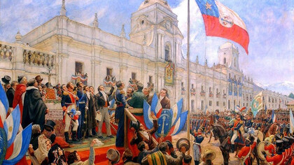 Proclamación y jura de la Independencia de Chile, por Pedro Subercaseaux (1945)