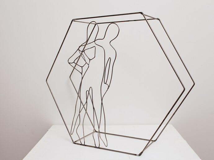 Laura Zeni, Corpi, 2015, ferro, 43 x 50 x 15 cm