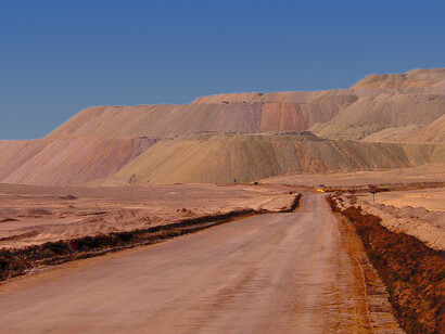 Vista de una parte de la mina La Escondida, Provincia de Antofagasta, Chile, una de las minas de cobre más grandes del mundo