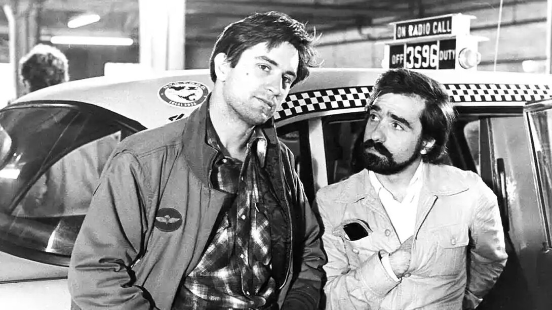 Robert De Niro y Martin Scorsese, durante la filmación de Taxi Driver (1976)