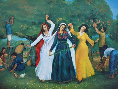 Ismail Shammout, Palestine: the Spring That was, 1960. Courtesy of Ramallah Art Fair