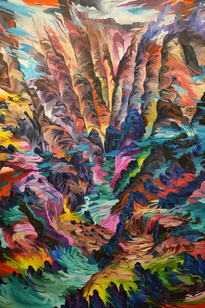 Steven J. Yazzie, Long water, 2025. Courtesy of Gerald Peters Contemporary