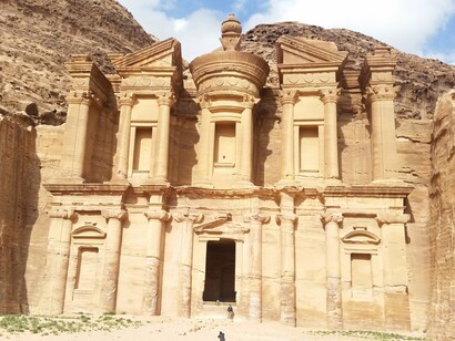 Petra, Jordania. Fachada del monasterio