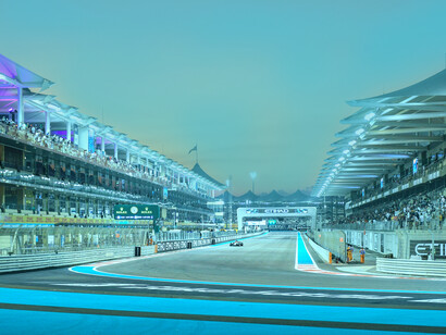 The Yas Marina Circuit, where fast cars are allowed, Abu Dhabi, UAE