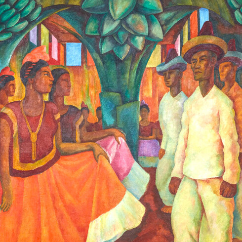 «Baile en Tehuantepec», 1928, Diego Rivera