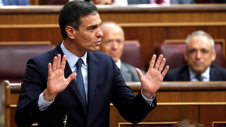 Pedro Sánchez en el Congreso durante la investidura fallida de julio