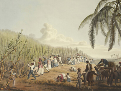 Ilustração de africanos escravizados. O seu trabalho, quando pago, é sempre sobredesvalorizado e precário