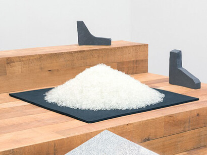 Project Gallery: Shana Lutker, Again Against, A Foot, A Back, A Wall, 2015, From left to right: Average litterature (sic), 2015; The antidote is on the table., 2015; B o o t s, 2015. Installation view Pérez Art Museum Miami
Courtesy the artist and Susanne Vielmetter Los Angeles Projects, Photo: Studio LHOOQ