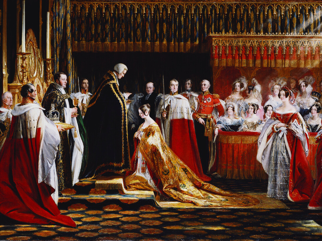 Charles Robert Leslie (1794-1859), Queen Victoria Receiving the Sacrament at her Coronation, 28 June 1838-9. Royal Collection Trust | © Her Majesty Queen Elizabeth II 2015
