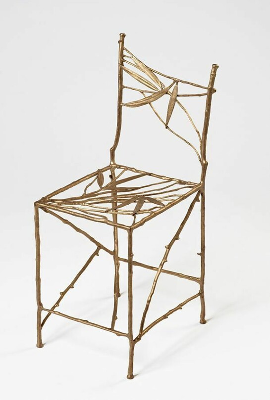 Claude Lalanne (b. 1924), Chaise Feuilles Bamboo (Gauche), 2010/2011, Bronze, 75 x 33.5 x 29 cm; (29 1/2 x 13 1/4 x 11 3/8 in.), Edition of 8 + 4 AP, Copyright the artist, Courtesy Ben Brown Fine Arts 