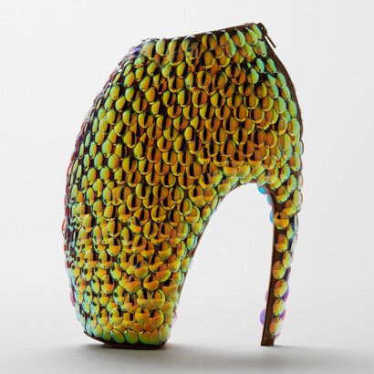 Alexander McQueen, Armadillo Boot, Victoria and Albert Museum