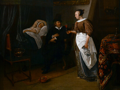Jan Steen (1626-1679), La visita del dottore