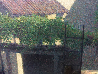 Giuseppe Pellizza da Volpedo, Sul fienile, dettaglio