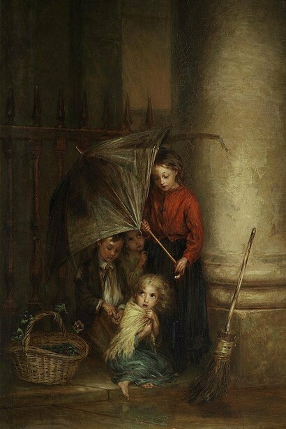 "Una nube pasajera", óleo sobre lienzo, Augustus Edwin Mulready, 1877