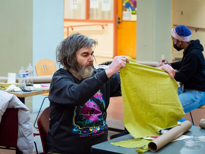 The making of Dolls of gratitude. Courtesy of Frye Art Museum