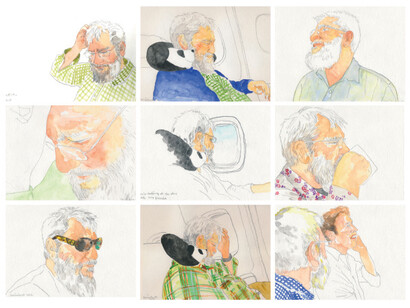 Mieko Meguro, watercolor, 2014, variable dimensions