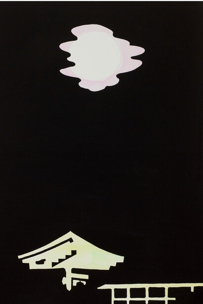 Nobuyuki Takahashi, The Moon and Temple (Light up), 2014, acrylic on canvas, 91 x 65.2 cm