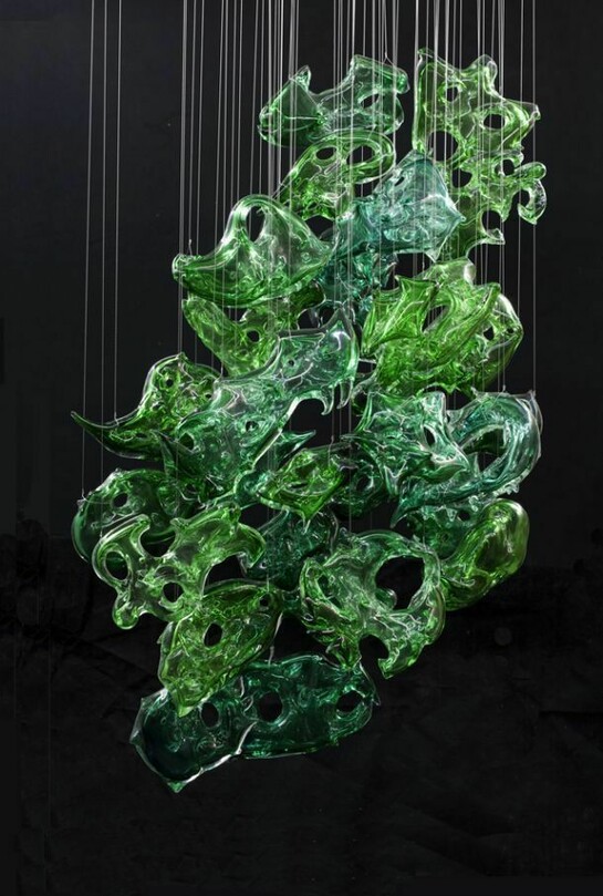 Zhan Wang, Scholar's Rocks (Tai Hu Shi) in Glass, Combination 2, 2013, Murano glass, (H) 1900 x (W) 1250 x 1100 mm, Courtesy of the artist