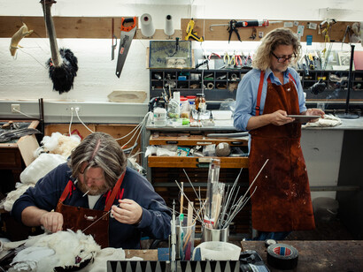 Jaap Sinke and Ferry van Tongeren in their studio, courtesy of the artists