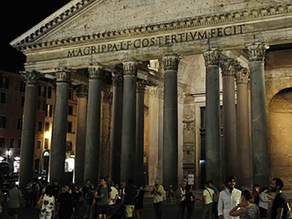 La nuova illuminazione del Pantheon