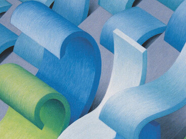 Tsunami #3, chalk on paper, 75 × 60 centimetres, Mark Weighton, 1998