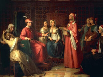 Andrea Pierini, Dante Alighieri legge la Divina Commedia alla corte di Guido Novello