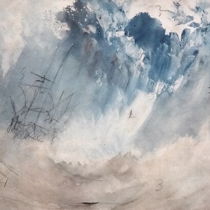 William Turner, "Ship in a Storm", 1823, dettaglio. Tate Britain, Londra, UK