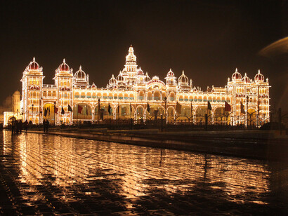 Mysore Palace by night