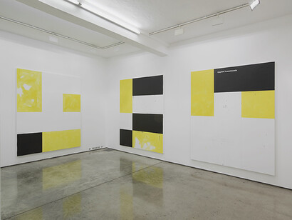 Gardar Eide Einarsson and Oscar Tuazon, Exhibition view. Courtesy of Maureen Paley