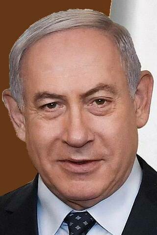 Benjamin Netanyahu stands by Israel flag