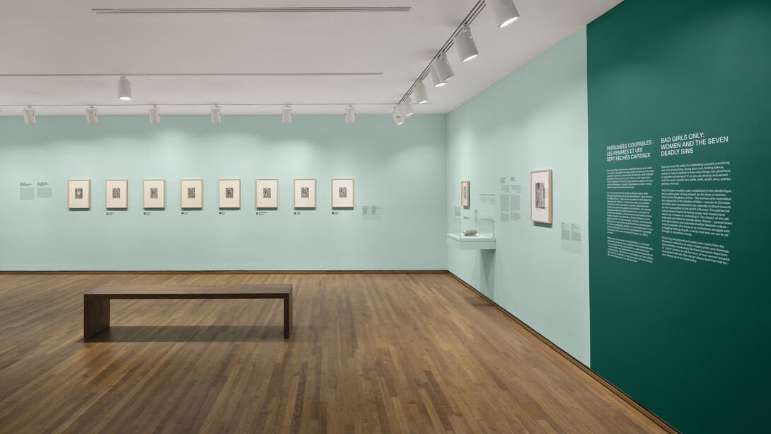 Bad girls only. Women and the seven deadly sins, exhibition view. Courtesy of Montreal Museum of Fine Arts